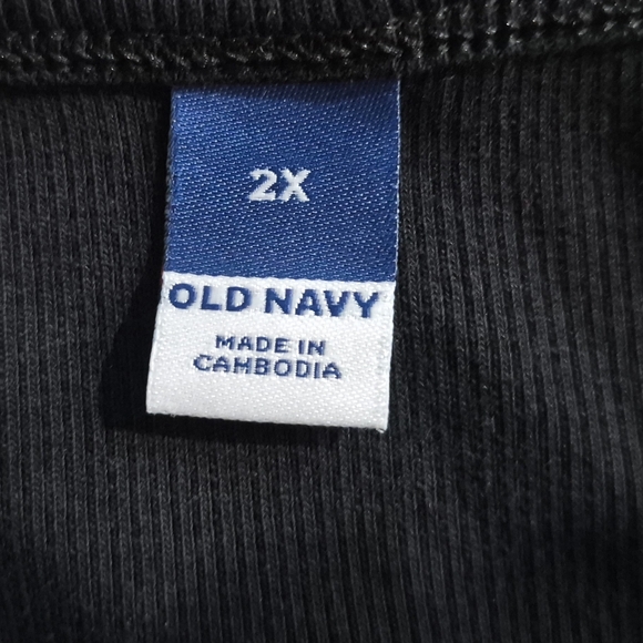 Cotton Black Puff-Sleeve Scoop Neck Women's Top 2XL - Picture 3 of 8